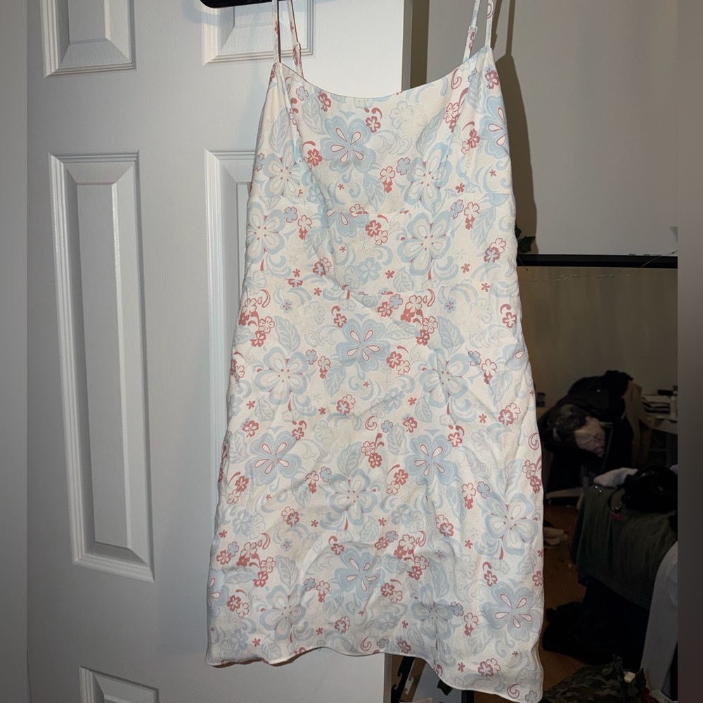 Aritzia Blue and Red Patterned dress